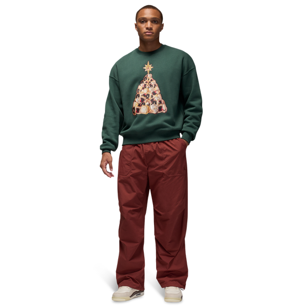Jordan Brooklyn Holiday Fleece Crew - Men's - Midnight Green/Black - Image 4