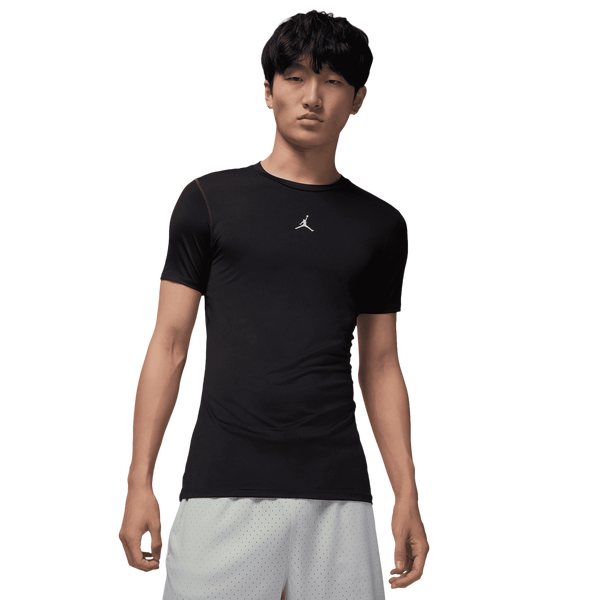 Jordan Dri-FIT Sport Short Sleeve Base Layer Top - Men's - White/Black