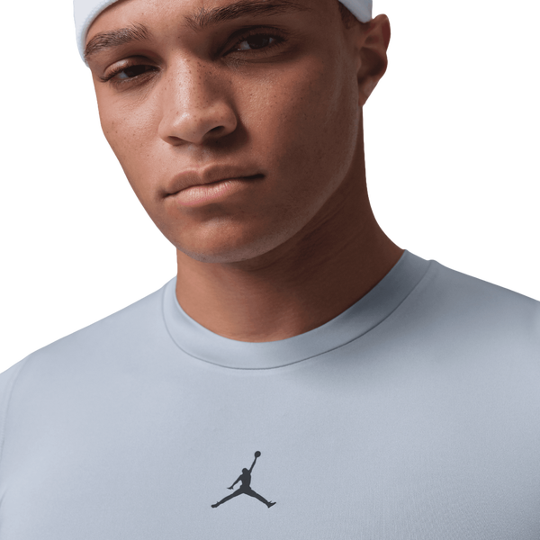 Jordan Dri-FIT Sport Short Sleeve Base Layer Top - Men's - Black/Wolf Grey - Image 3