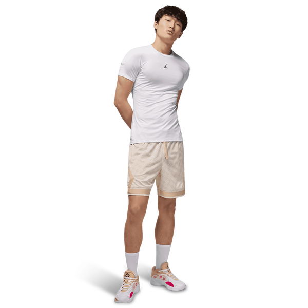 Jordan Dri-FIT Sport Short Sleeve Base Layer Top - Men's - White/Black - Image 4