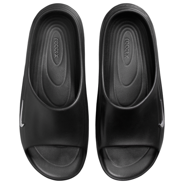 Nike Reactx Rejuven8 Slides - Men's - Black/Gamma Blue/Metallic Silver - Image 4