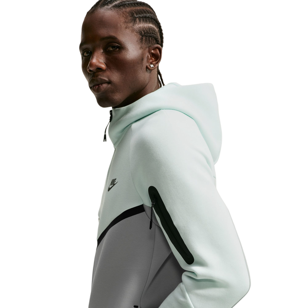 Nike Tech Fleece Full-Zip Windrunner Hoodie - Men's - Green/Black - Image 4
