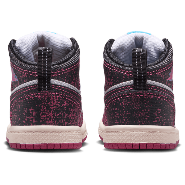 Jordan 1 Mid SE Fem - Girls' Toddler - Pink/Black/White - Image 3