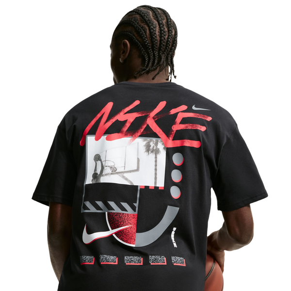 Nike Basketball LSE T-Shirt - Men's - Black/Red - Image 2