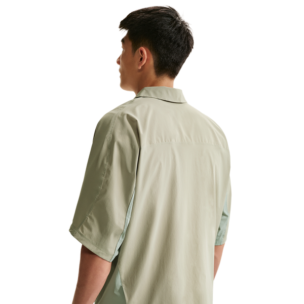 Nike Drifit Tech Helios Sun SS Shirt - Men's - Spruce Fog/Light Pumice/Black - Image 2