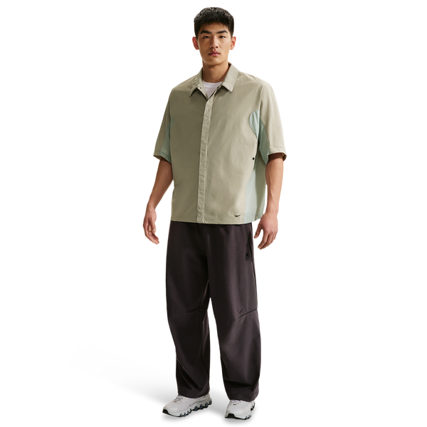 Nike Drifit Tech Helios Sun SS Shirt - Men's - Spruce Fog/Light Pumice/Black - Image 3