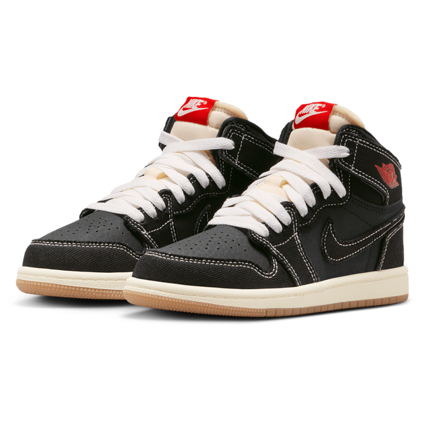 Jordan 1 Retro High OG FC - Boys' Preschool - Red/Sail/Black - Image 6