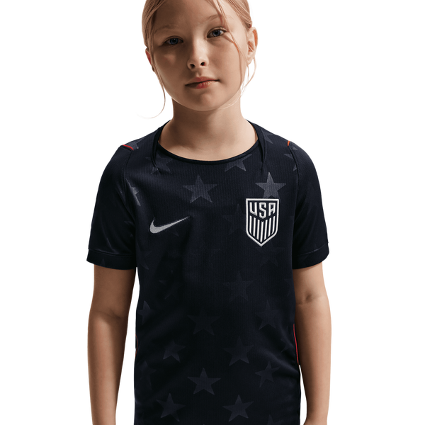Nike Dri-FIT USA Short Sleeve Stadium Jersey - Boys' Grade School - Silver/Navy - Image 3