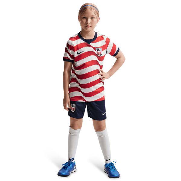 Nike Dri-FIT USA Short Sleeve Stadium Jersey - Boys' Grade School - White/Navy - Image 5
