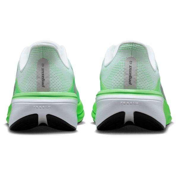 Nike Air Zoom Pegasus 42 - Women's - White/Mtlc Silver/Green Strike - Image 3