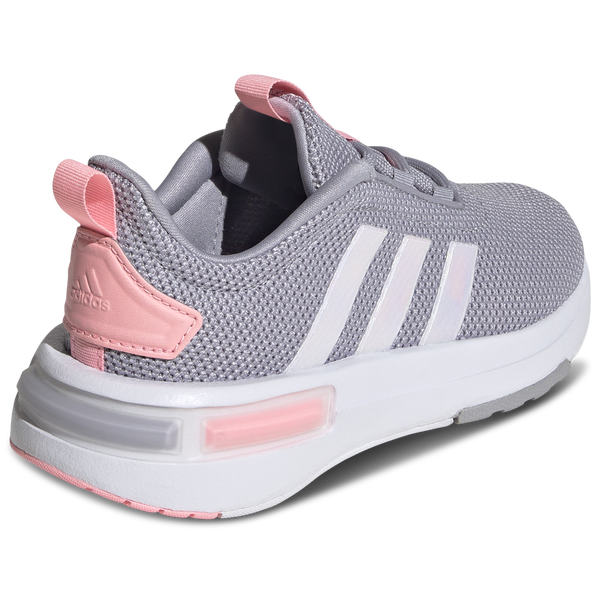 adidas Racer TR23 - Girls' Grade School - Glory Grey/Iridescent/Pink Spark - Image 3