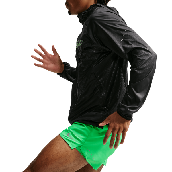 Nike Dri-FIT Stride 2in1 5" Shorts - Men's - Green Spark/Reflective Silver - Image 6