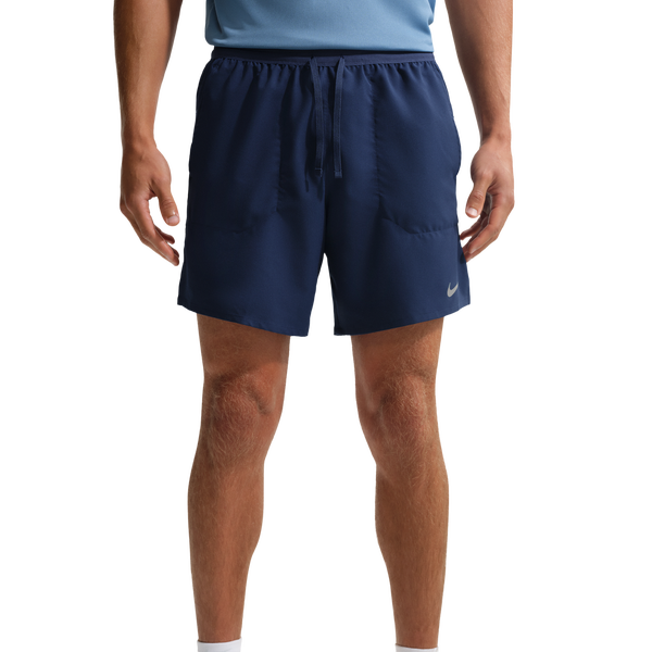 Nike Dri-FIT Stride 7in Brief-Lined Shorts - Men's - Reflective Silver/Midnight Navy