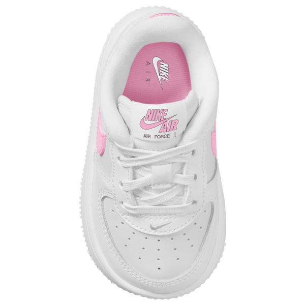 Nike Air Force 1 Low Lace - Girls' Toddler - White/Pink - Image 3