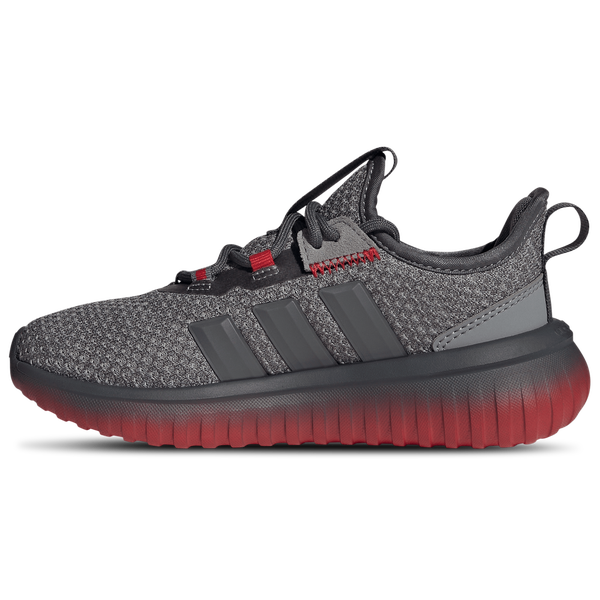 adidas Kaptir 4.0 - Boys' Grade School - Grey Five/Grey Five/Better Scarlet - Image 2