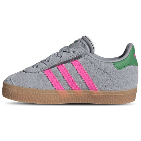 adidas Originals Gazelle - Girls' Toddler - Lucid Pink/Halo Silver/Green - Image 2