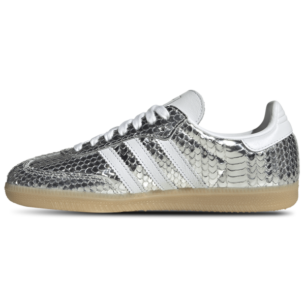 adidas Originals Samba OG - Women's - Footwear White/Gum 3/Silver Metallic - Image 2
