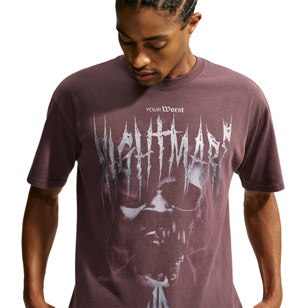 Nike Loose OG Nightmare T-Shirt - Men's - Burgundy Crush