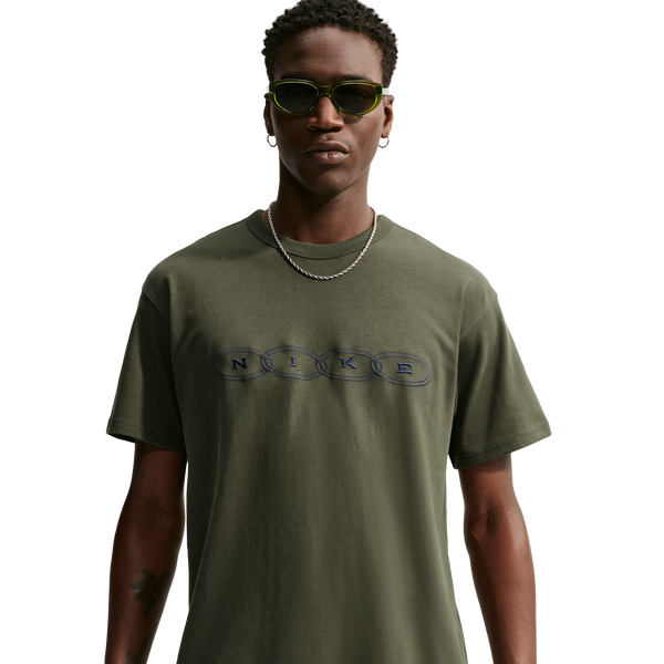 Nike Loose Fit Premium Essential Embroidered T-Shirt - Men's - Cargo Khaki