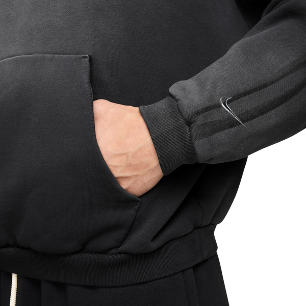 Nike Fleece Pullover Hoodie - Men's - Black/Silver - Image 3