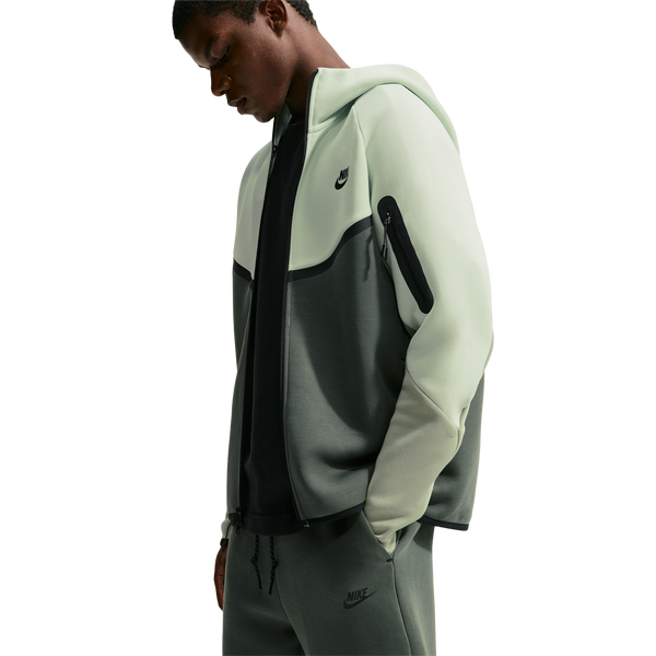 Nike Tech Fleece Shorts - Men's - Black/Camo Green - Image 3