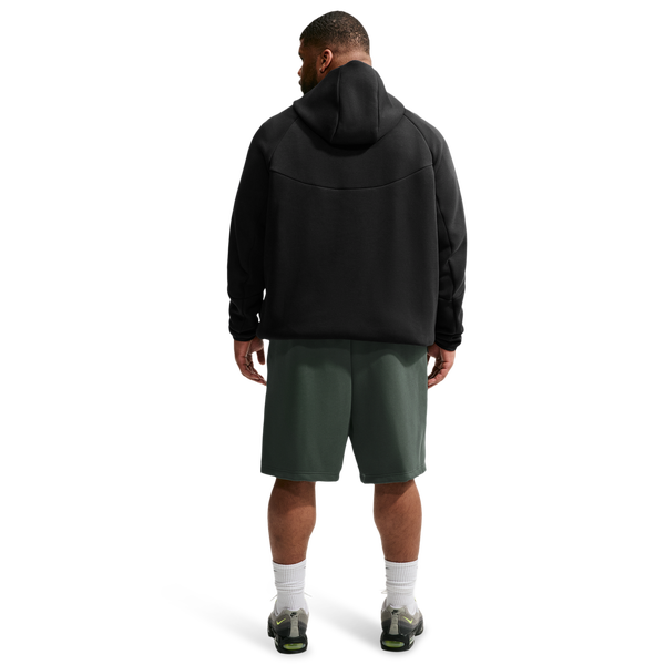 Nike Tech Fleece Shorts - Men's - Black/Camo Green - Image 6