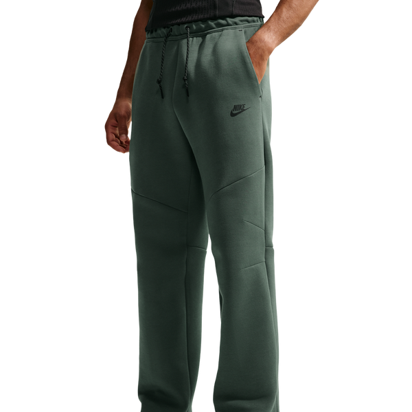 Nike Tech Fleece Open Hem Pants - Men's - Camo Green/Black