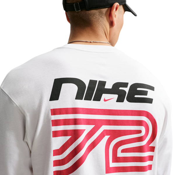 Nike NSW Loose LS Swoosh Speed Tee - Men's - White - Image 2