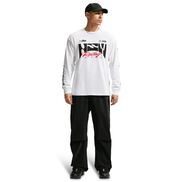 Nike NSW Loose LS Swoosh Speed Tee - Men's - White - Image 4