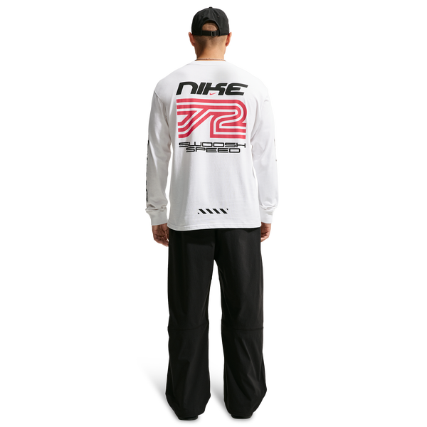 Nike NSW Loose LS Swoosh Speed Tee - Men's - White - Image 5