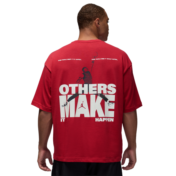 Jordan MJ Reissue Oversized Short Sleeve Crew CLD - Men's - Gym Red/Gym Red - Image 2