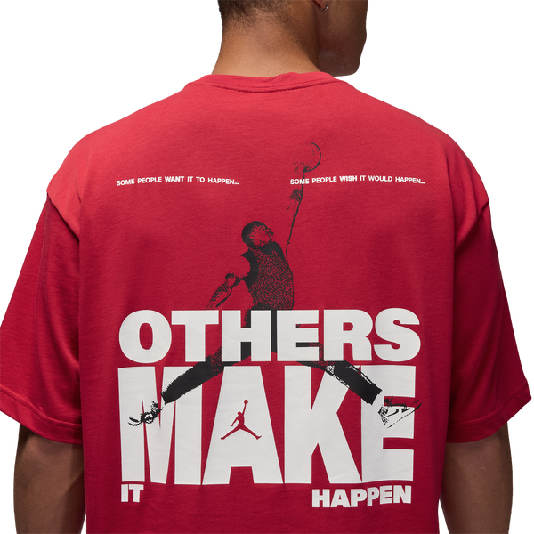 Jordan MJ Reissue Oversized Short Sleeve Crew CLD - Men's - Gym Red/Gym Red - Image 4