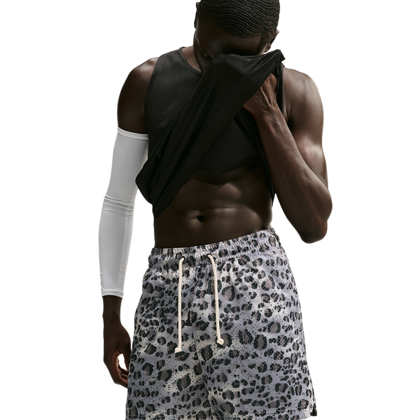 Nike Leopard Dri-FIT SI PRC Mesh 5 Inch Shorts - Men's - Vast Grey/Vast Grey/Pale Ivory