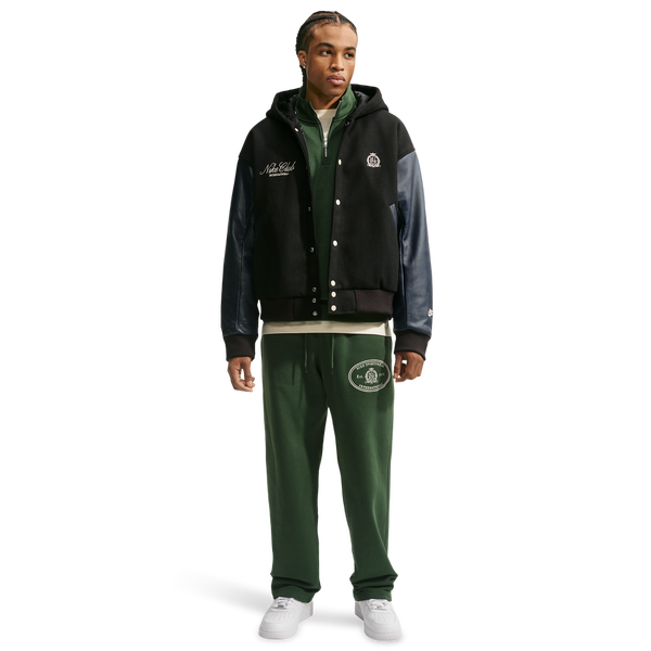 Nike Club Wool Varsity Jacket NCC - Men's - Black/Obsidian/Sanddrift - Image 4