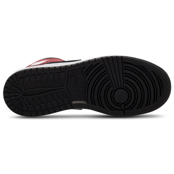 Jordan AJ 1 Mid SE - Boys' Grade School - White/Red/Black - Image 4
