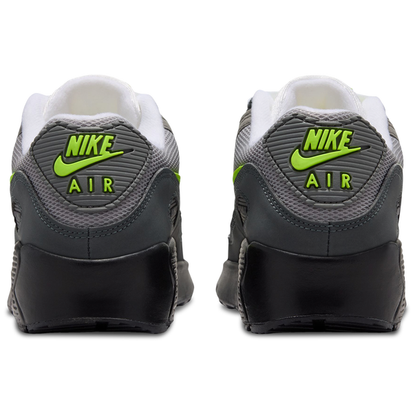 Nike Air Max 90 Mesh - Girls' Grade School - Anthracite/Black/Neon Yellow - Image 3