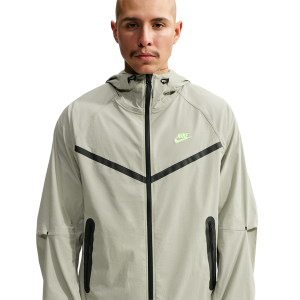 Nike Drifit Tech Woven Windrunner FZ Jacket - Men's - Spruce Fog/Spruce Fog/Barely Volt