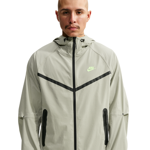 Nike Drifit Tech Woven Windrunner FZ Jacket - Men's - Spruce Fog/Spruce Fog/Barely Volt
