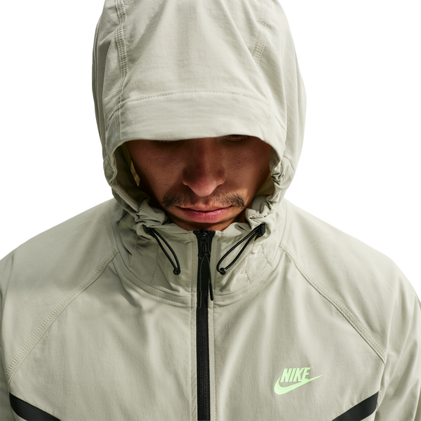 Nike Drifit Tech Woven Windrunner FZ Jacket - Men's - Spruce Fog/Spruce Fog/Barely Volt - Image 3