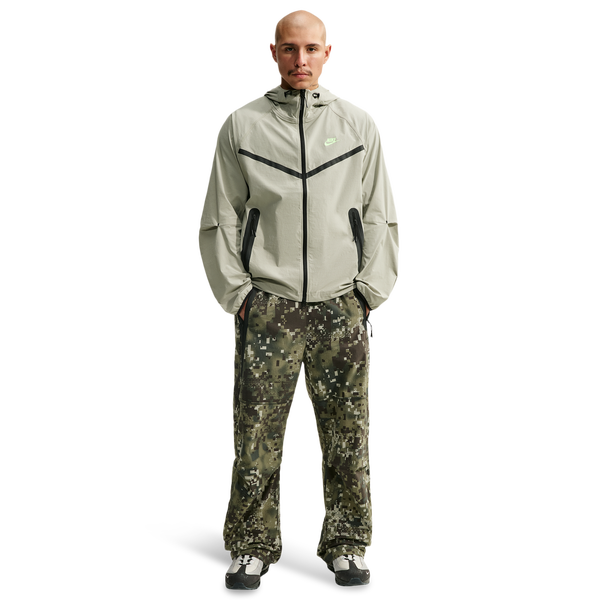 Nike Drifit Tech Woven Windrunner FZ Jacket - Men's - Spruce Fog/Spruce Fog/Barely Volt - Image 4