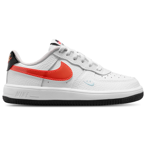 Nike Force 1 Low BP Lace FL1 - Boys' Preschool - White/Flash Crimson/Hydrogen Blue