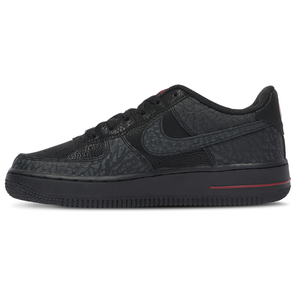 Nike Air Force 1 Low - Boys' Grade School - Black/Grey/Red - Image 2