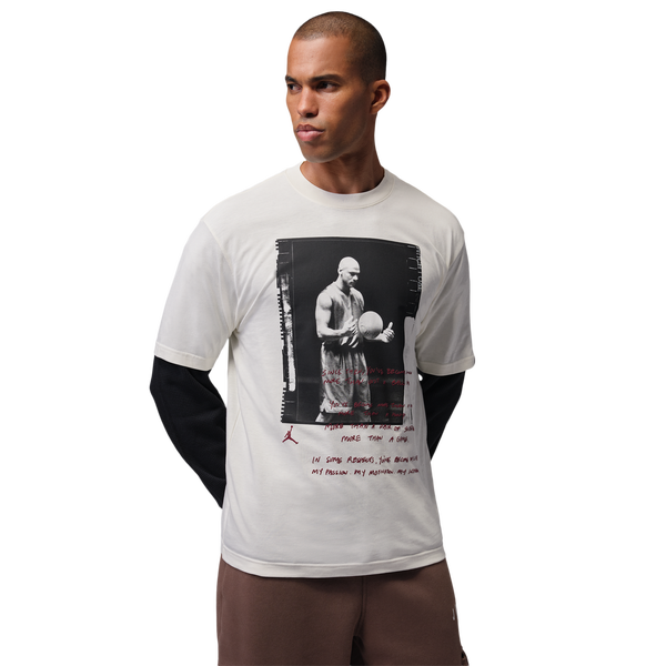 Jordan Love Letter Photo T-Shirt - Men's - Soft Pearl