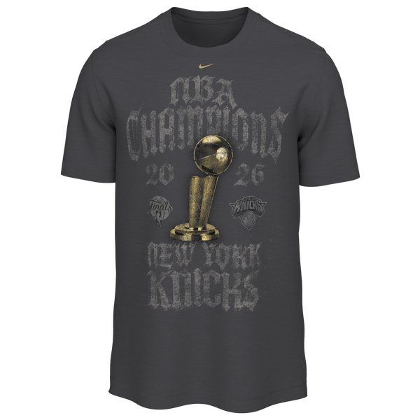 Nike Knicks Locker Room Champs T-Shirt - Men's - Anthracite/Black