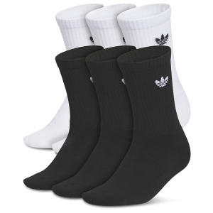 adidas Originals Trefoil 2.0 Crew Socks 6-Pack - Boys' Grade School - Black/White