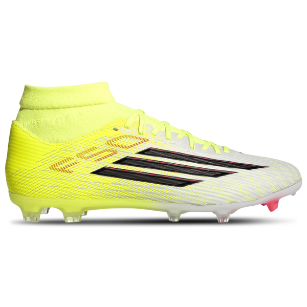 adidas F50 League Mid Firm Ground - Women's - Core Black/Team Solar Yellow