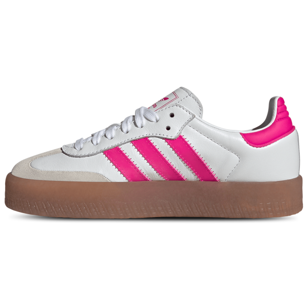 adidas Originals Sambae - Girls' Grade School - Ftwr White/Shock Pink/Gold Met - Image 2