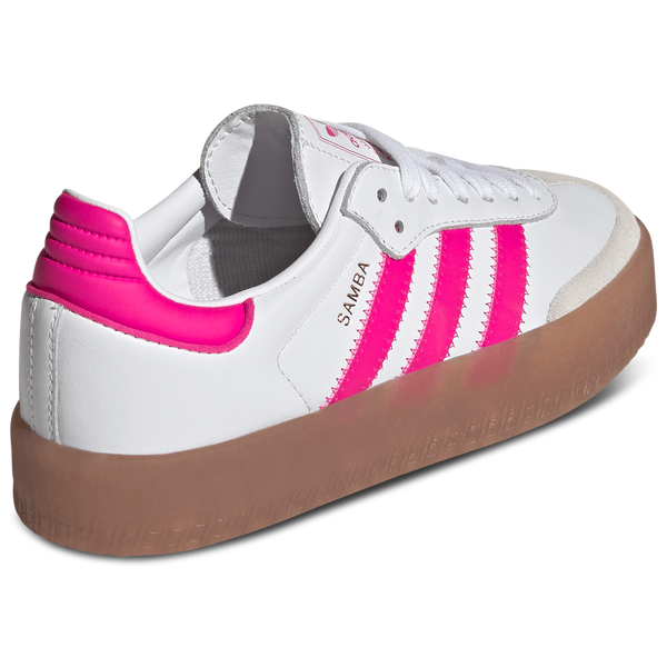 adidas Originals Sambae - Girls' Grade School - Ftwr White/Shock Pink/Gold Met - Image 3