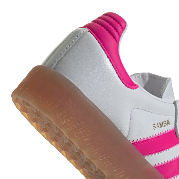 adidas Originals Sambae - Girls' Grade School - Ftwr White/Shock Pink/Gold Met - Image 6