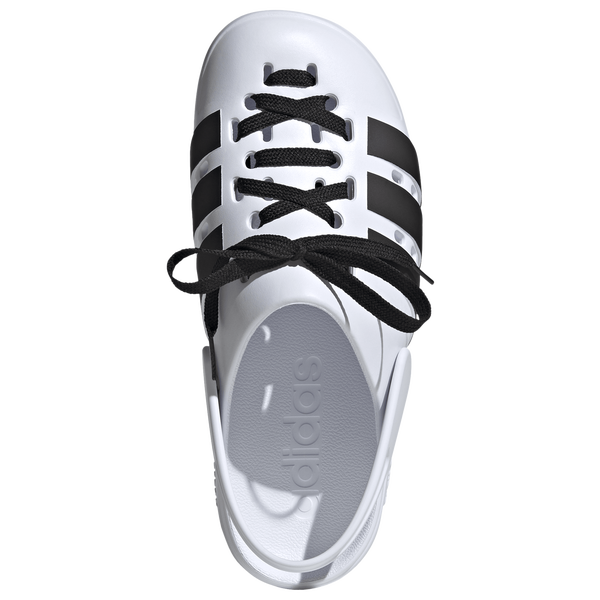 adidas adilette 2.0 Clogs - Men's - White/Black - Image 4